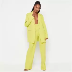 Image of Missguided Tall Tailored Straight Leg Trousers - Green