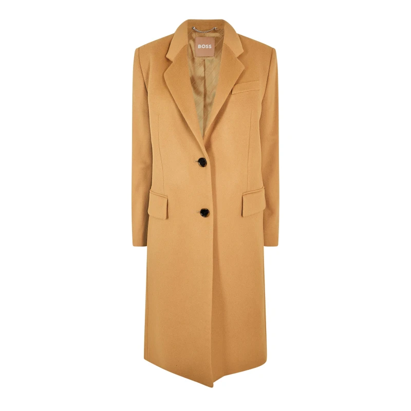 Image of Boss Womens Catara Formal Coat Medium Beige female 10 (M)