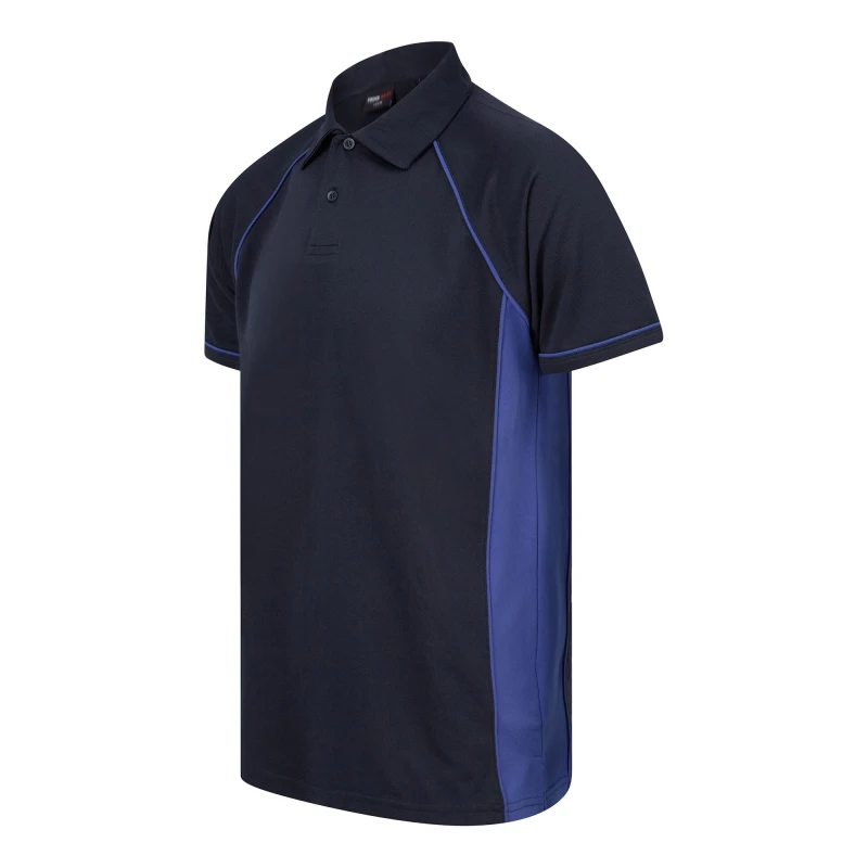 Image of Finden & Hales Mens Piped Performance Sports Polo Shirt in Dark Navy Size: XS Dark Navy Male XS