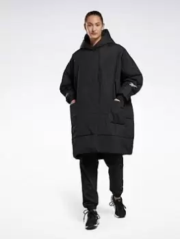 Image of Reebok Studio Padded Long Jacket - Black, Women