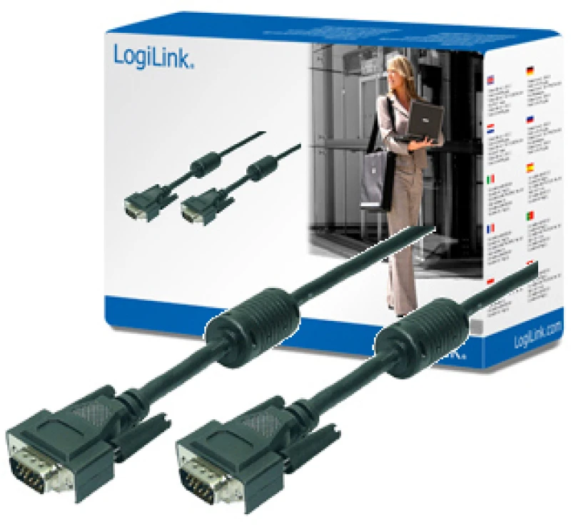 Image of LogiLink VGA. M/M. 10m VGA cable VGA (D-Sub) Black