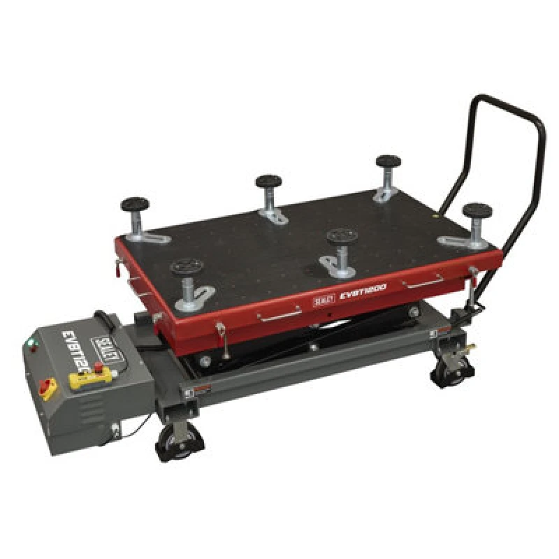 Image of Sealey High Lift EV Battery Lift / Hydraulic Platform Truck EVBT1200 Weight Capacity: 1200kg