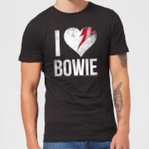 Image of David Bowie I Love Bowie Mens T-Shirt - Black - S