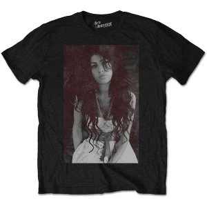 Image of Amy Winehouse - Back to Black Chalk Board Mens Medium T-Shirt - Black