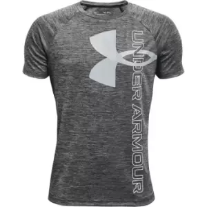 Image of Under Armour Tech Split Logo T Shirt Juniors - Black