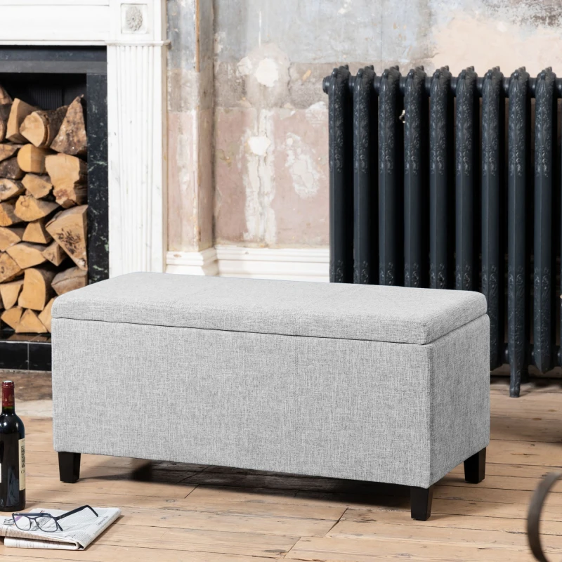 Image of Artemis Home Henbury Storage Ottoman in Light Grey Light Grey Unisex