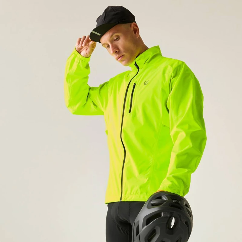 Image of Dare 2b Mens Tor Cycling Waterproof Jacket in Bright Yellow Size: Medium Bright Yellow Male M