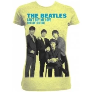 Image of The Beatles Cant Buy Me Love Yellow Ladies TS: Small