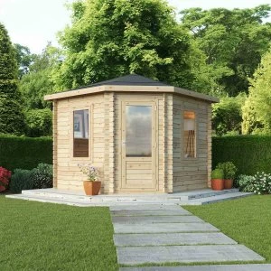 Image of Mercia Corner Cabin 28mm Single Glaze - 3 x 3m
