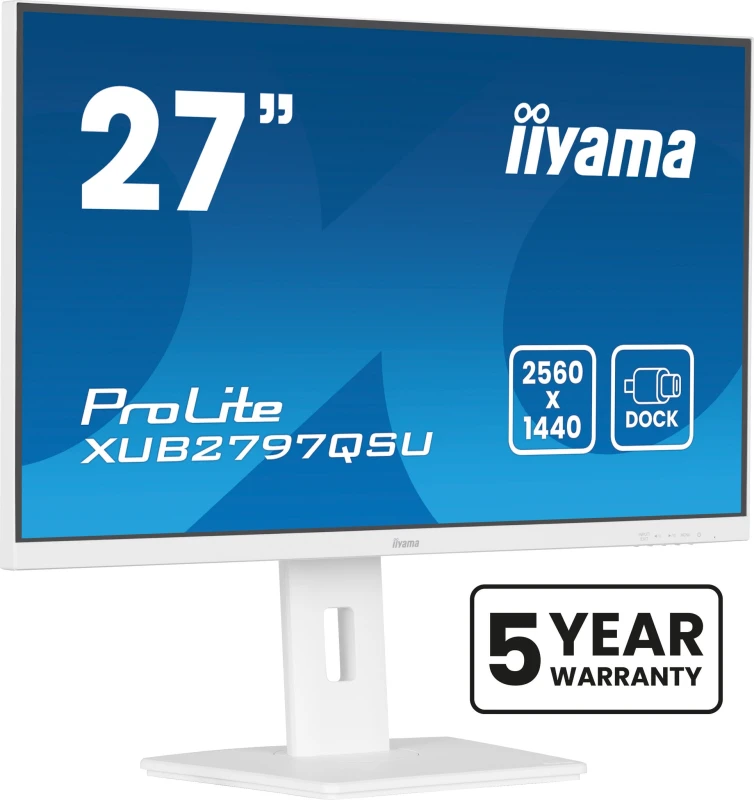 Image of iiyama iiyama ProLite XUB2797QSU-W2 computer monitor 68.6cm (27") 2560 x 1440 pixels Quad HD LED White XUB2797QSU-W2