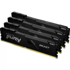 Image of Kingston FURY Beast PC RAM kit DDR4 16GB 4 x 4GB 2666 MHz 288-pin DIMM CL16 KF426C16BBK4/16