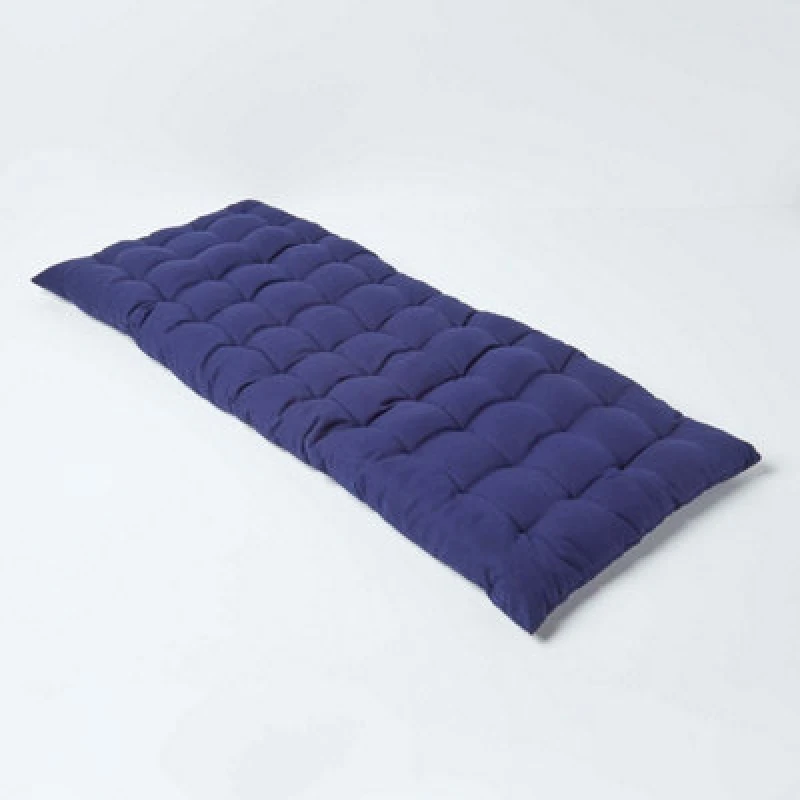 Image of Homescapes Bench Cushion, Two Seater Navy
