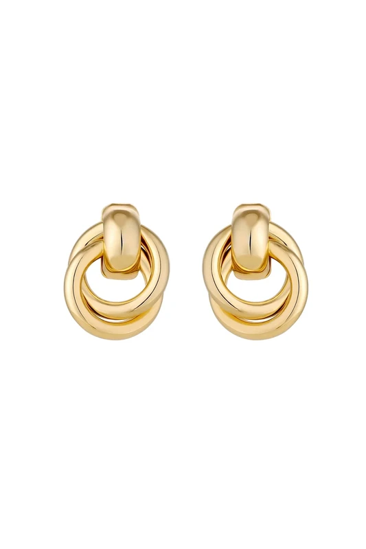 Image of Jon Richard Gold Plated Knotted Door Knocker Earrings Jewellery Sets One Size Gold 71723310000