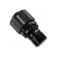 Image of Koolance QD3 Male Quick Disconnect No-Spill Coupling, Compression for 10mm x 16mm (3/8in x 5/8in) - Black