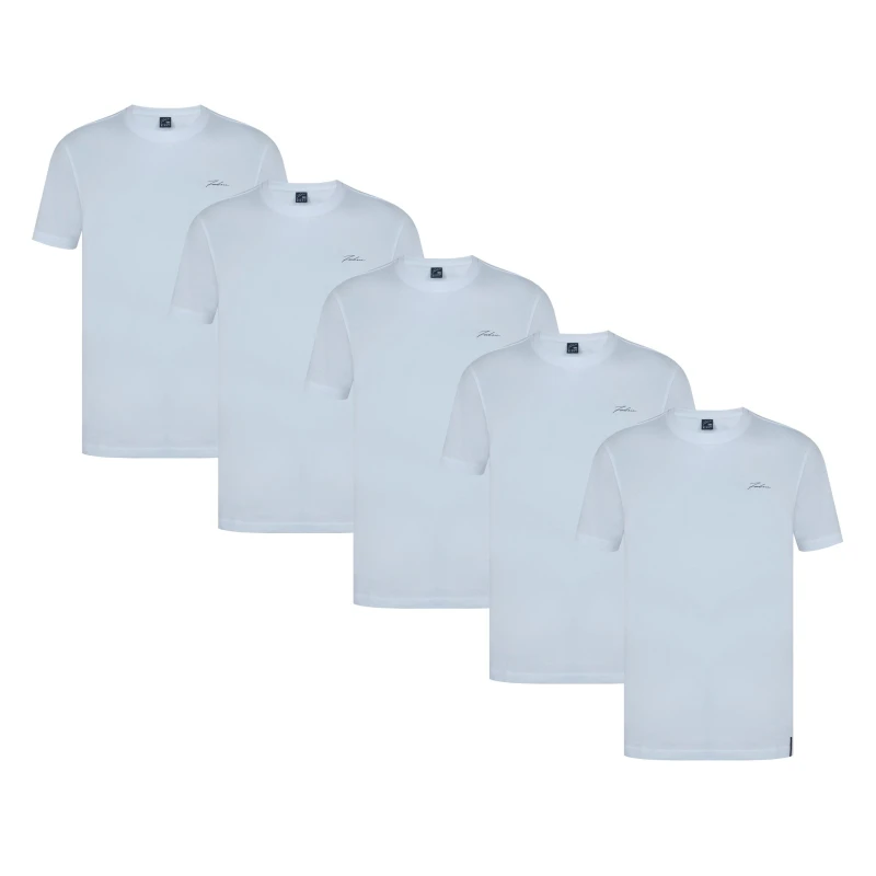 Image of Fabric 5pack T-Shirts - White White S