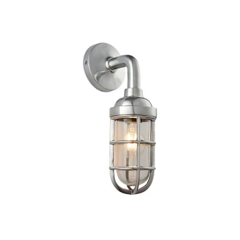 Image of Endon Collection Lighting - Endon Lighting Elcot - Wall Lamp Polished Cast Aluminium & Clear Glass 1 Light Dimmable IP20 - E27
