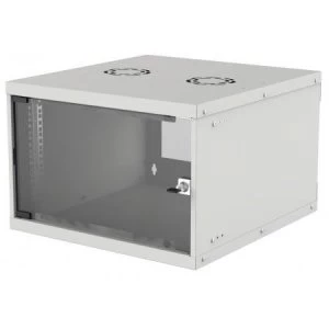 Image of Intellinet 19" Basic Wallmount Cabinet 6U 400mm Deep IP20-Rated Housing Max 50kg Flatpack Grey