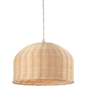 Image of Firstlight - Rattan Dome Pendant Light Natural Rattan