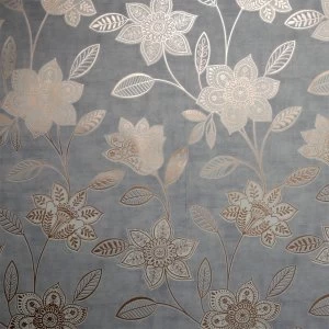 Image of Graham & Brown Superfresco Colours Fiorella Wallpaper - Grey