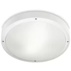 Image of Leds-C4 Basic - Outdoor LED Round Flush Ceiling Light Basic White Dali Dimming 36cm 3225lm 3000K IP65