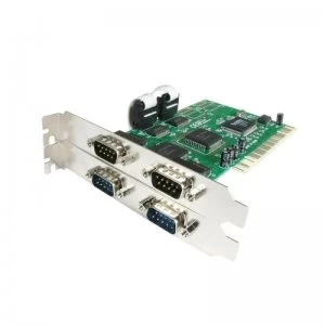 Image of StarTech.com 4 Port PCI RS232 Serial Adapter Card with 16550 UART