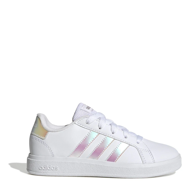Image of adidas Girls Grand Court Trainers - White White 3.5