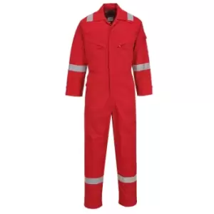 Image of Biz Flame Mens Flame Resistant Lightweight Antistatic Coverall Red 3XL 32"