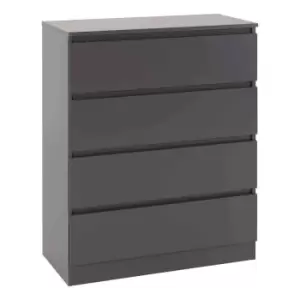 Image of Seconique Malvern 4 Drawer Chest - Grey