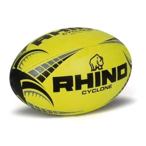 Image of Rhino Cyclone Rugby Ball Fluo Yellow - Size 4
