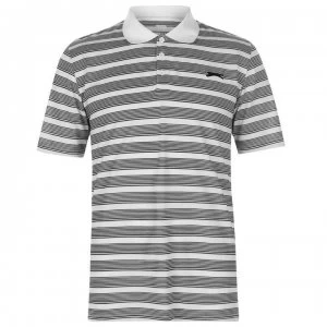 Image of Slazenger Stripe Polo Shirt Mens - White/Black