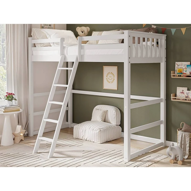 Image of Flair Jules High Sleeper White Size: Single White Unisex Single