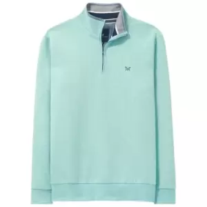 Image of Crew Clothing Mens Classic Half Zip Sweater Blue Radiance Marl Medium