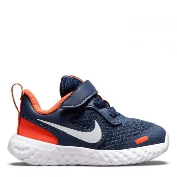 Image of Nike Revolution 5 Baby/Toddler Shoe - Navy/Wht/Orange