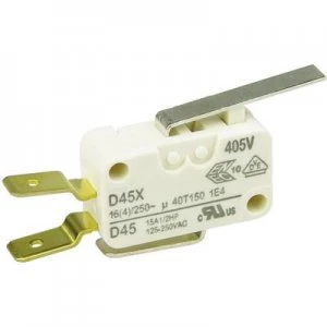 Image of Cherry Switches Microswitch D45U V3LD 250 V AC 16 A 1 x OnOn Momentary