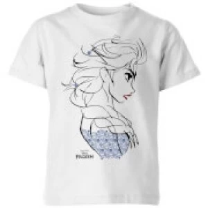 Image of Disney Frozen Elsa Sketch Strong Kids T-Shirt - White - 5-6 Years