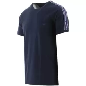 Image of Emporio Armani Loungewear Marine Blue Crew Neck T-Shirt