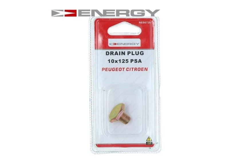 Image of ENERGY NE00730 Drain Plug Thread Size: M 10x1,25, Spanner Size: 21, without seal ring, Steel Steel Oil Drain Plug,oil pan (593)