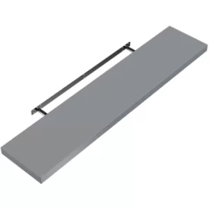 Image of Floating Shelves Shelf Including Bracket Wall Shelving Living Room Kitchen Black White Grey Oak High Gloss Matt 50 70 90 110cm 90cm grau (de)