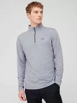 Image of Calvin Klein Golf Newport Half Zip Top - Silver Size M Men