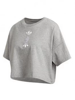 Image of Adidas Originals Large Logo T-Shirt - Grey