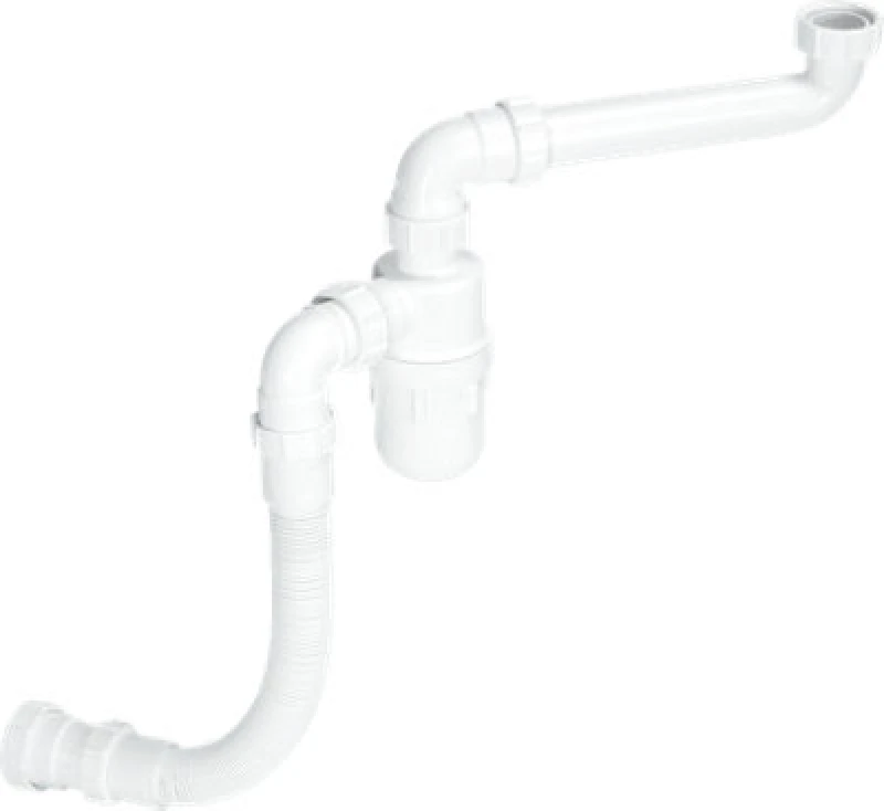 Image of McAlpine FLEXKIT1 1.5" Plumbing Kit for Adjustable Height Basin/Sink White