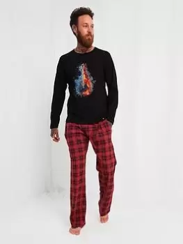 Image of Joe Browns Superb Sounds Pyjamas - Black, Size 2XL, Men