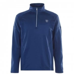 Image of Ariat Tolt half Zip Fleece Mens - Deep Petroleum