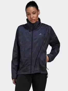 Image of adidas Fast Running Jacket, Dark Blue Size M Women