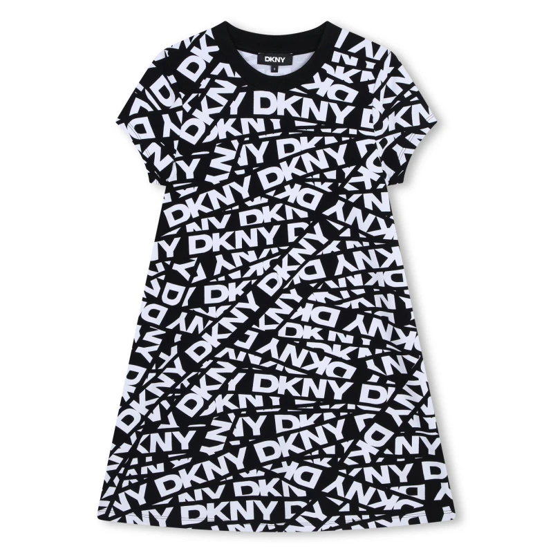 Image of DKNY Logo T-Shirt Dress Juniors - Multi Multi 6 - 7 Years