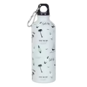 Image of Surf's Up Nautical Print Metal Water Bottle