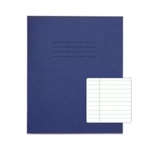 Image of RHINO 8 x 6.5 Exercise Book 48 Pages 24 Leaf Dark Blue 8mm Lined with