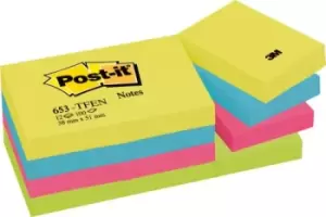 Image of Post-it Notes 38x51mm Energy Colours (Pack of 12) 653TF