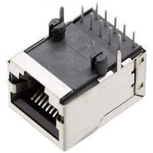 Image of BEL Stewart Connectors 1409 3000 04 1409 3000 04 RJ45 Socket right angle Nickel coated Metal