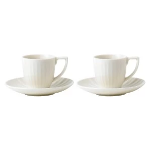 Image of Wedgwood Jasper conran tisbury espresso cup saucer x2